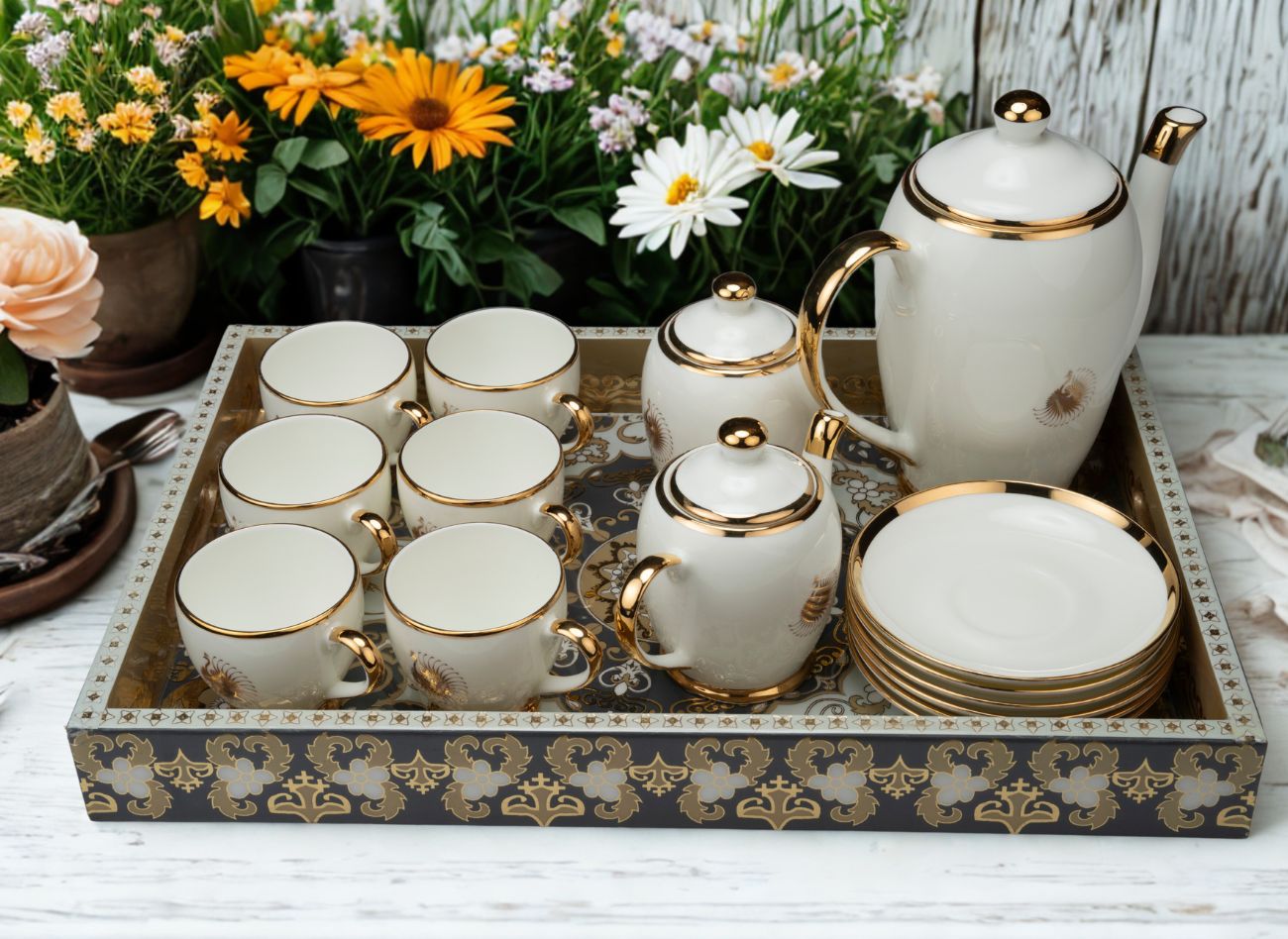 Foil Tray With Tea