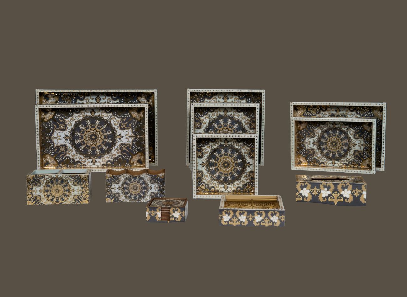 Golden Luxury Tray Set