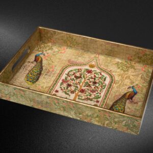 Peacock Rectangle Foil Tray