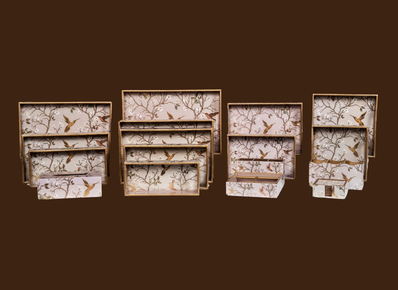 Pink Wing Luxury Tray Set