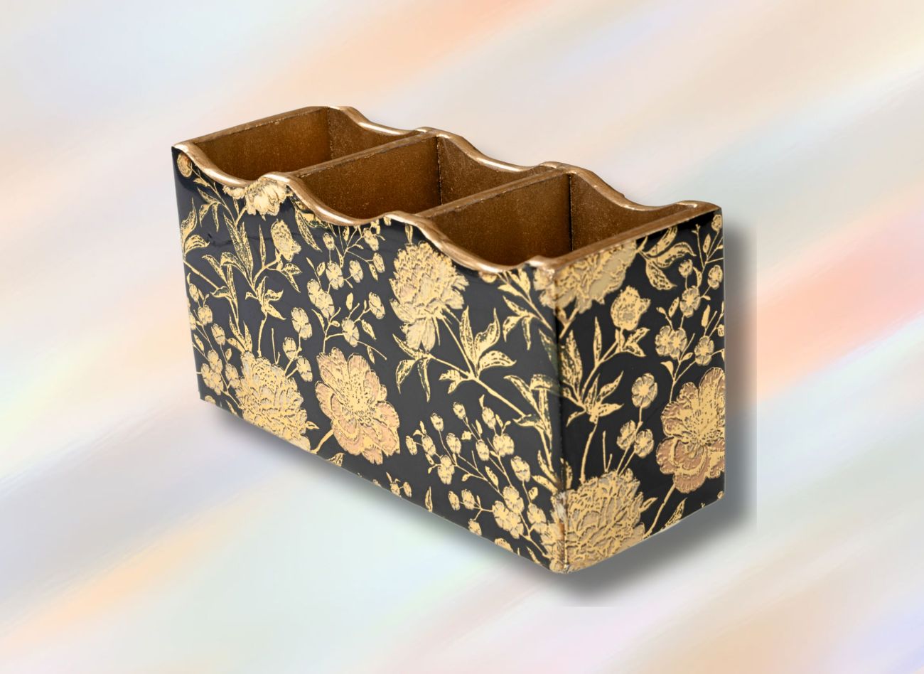Twilight 3-Pocket Cutlery Holder with Floral Art by Daily Talk