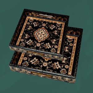 Midnight Square Tray Set