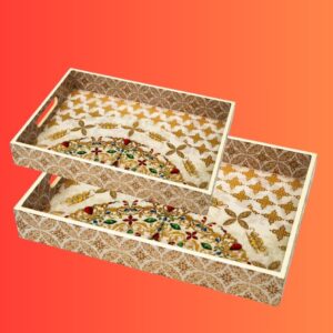 Ornate 2pc Rectangle Foil Tray