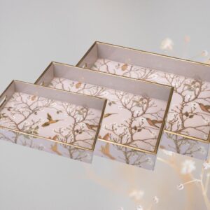 Pink Floral Tray for Home & Gifting