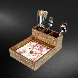 Napkin Holder with Cutlery